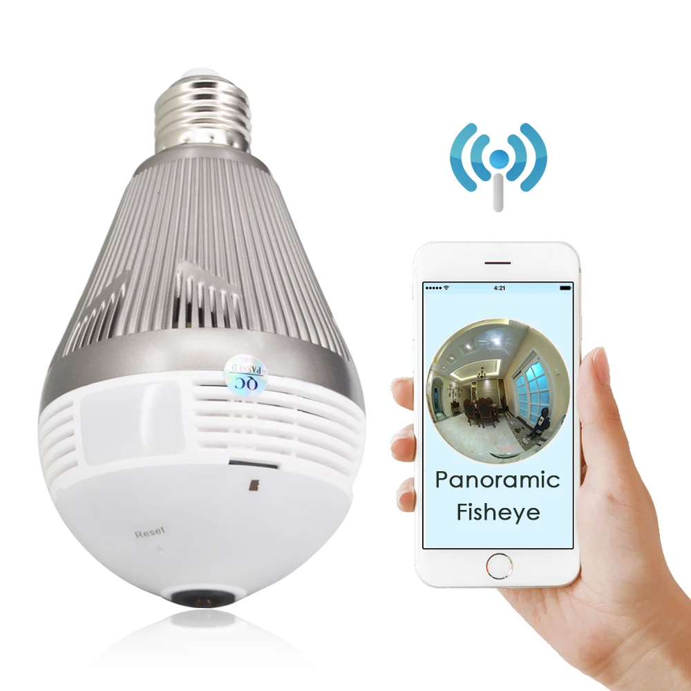 01CTVMAN Mini Security 360 Camera Wifi H.264 CCTV Hd Interno Lamp with Cameras Fisheye Panoramic 960P 1080P 3MP 5MP Bulb IP Cam