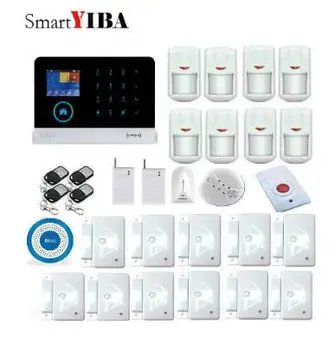 

SmartYIBA WIFI GSM Alarmes Wireless Infrared Sensor Metal Remote Control Kit SIM SMS Alarm Glass Break Sensor Shock Alarm