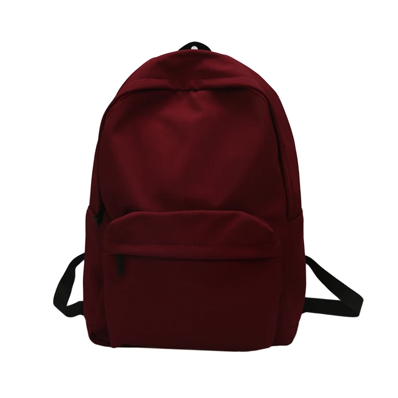 Водонепроницаемый нейлоновый женский рюкзак в японском стиле, однотонный рюкзак Mochila Feminina Mujer, дорожная сумка для девочек-подростков, школьный рюкзак, сумка для книг - Цвет: Красный