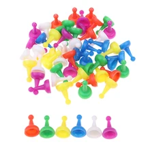 60Pc/Pack Plastic Chess Pieces Chessman for Draughts Checkers Halma Board Game Accessories Children Toys Home Entertainment