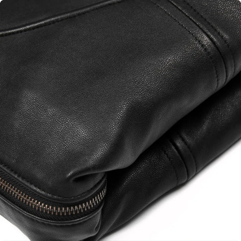 Модные новые Slim Fit 100% натуральная кожа мужские короткие курточка бомбер Мотоциклетная Куртка Jaqueta De Couro Motoqueiro Блузон мото пальто для будущих