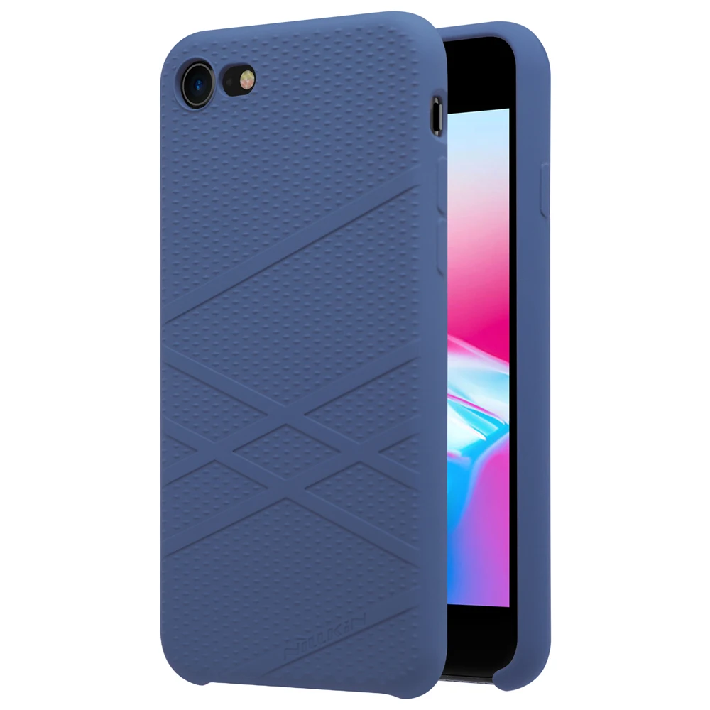 

Nillkin Original Design Liquid Silicone Rubber Cases for iPhone 8/7 hard PC Bumper Cover Soft Phone Plain Cases Multi colors