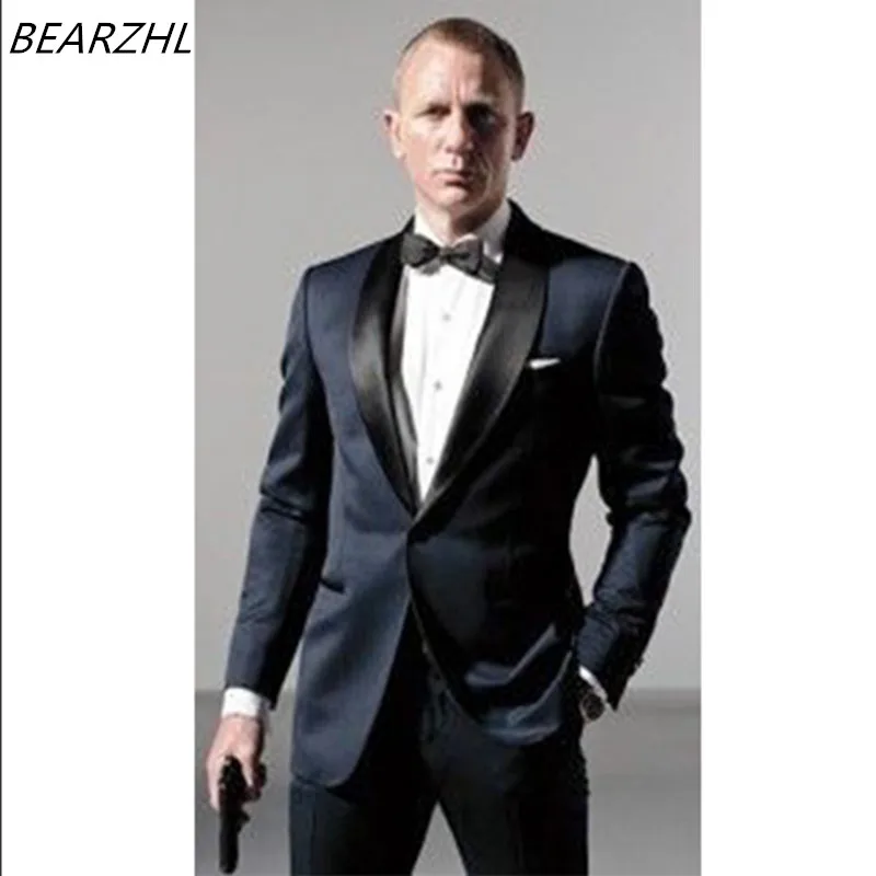 Костюм slim fit мужские деловые нарядные костюмы для мужчин праздничная одежда на заказ смокинг