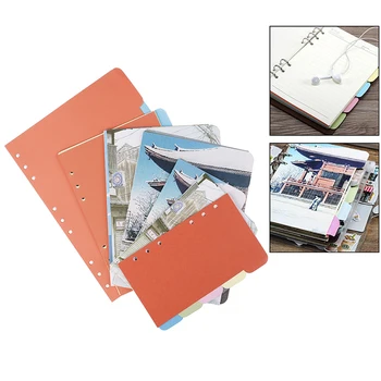 

New A5 A6 B5 Inner Page Organizer Notebook Index Separator 6 Holes Divider Pages