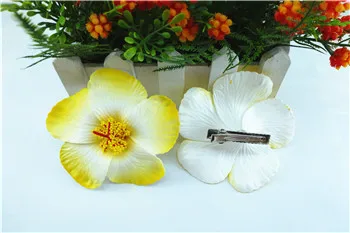 36 pcs yellow Colour Foam Hawaiian  flower  Hibiscus Flower bridal hair clip 9cm be hair be color after colour mask маска фиксатор а для окрашенных волос 500 мл