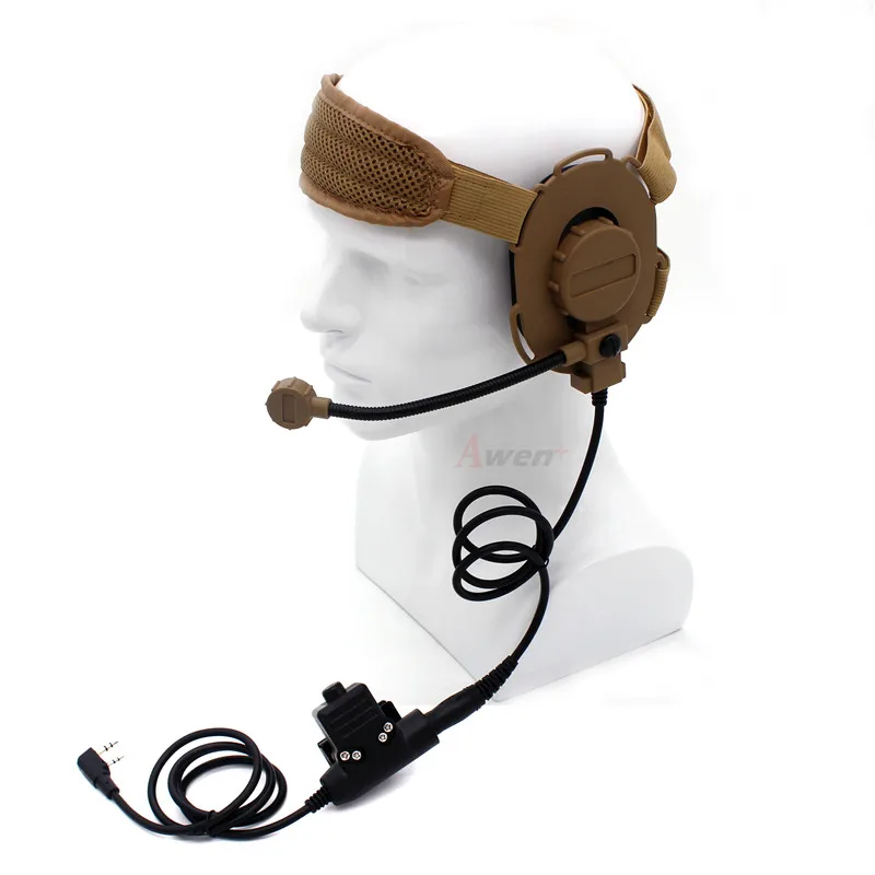 HD03 Z Tactical Bowman Elite II Headset with U94 Style PTT for