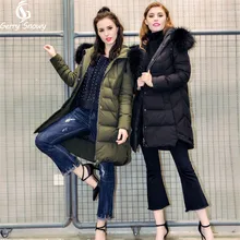 Европейская зимняя повседневная куртка с меховым воротником, длинный толстый свободный белый плащ с перьями, чтобы согреться