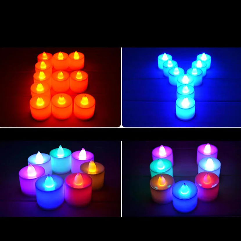 24pcs/lot LED Candle Light Romantic Flameless Candles Atmosphere Lamp For Home Wedding Birthday Holiday Christmas Decoration