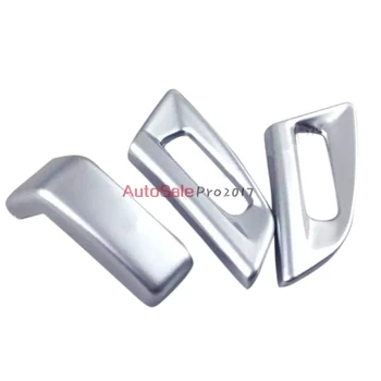 

Car-styling for Left hand drive! 3pcs Matte Auto Interior Middle Air Oulet Vet Cover Trim for Peugeot 3008 GT 3008GT 2016 2017