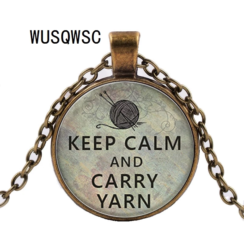 WUSQWSC сохраняйте спокойствие и носите трикотажные подвески из пряжи вязаные