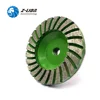 Z-LION 4" Grit 30# Diamond Cup Wheel Silent Core Turbo Cup Grinding Aluminum Base Abrasive Tool For Concrete Granite Thread M14