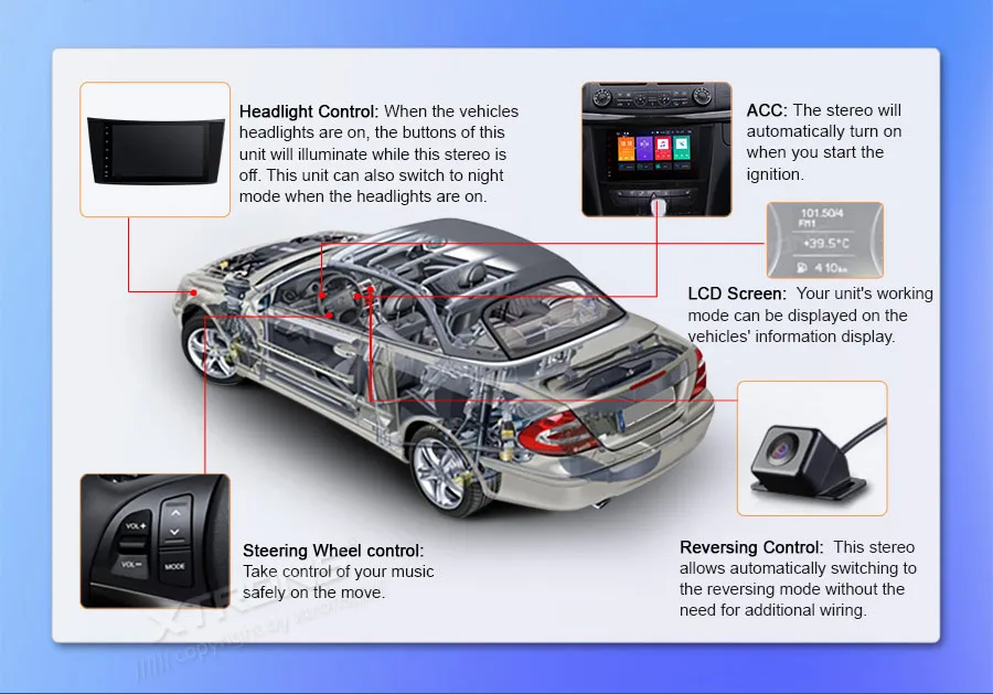 Top Radio Android 9.0 Octa Core Car multimedia Player GPS for Mercedes Benz CLS W219 CLS-350 CLS-500 CLS-55 2005-2006 E-Class W211 17