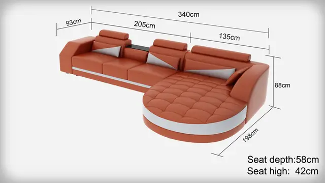 Contemporary Leather Living Room Furniture Sectional 3 Seater Leather Living Room Furniture Sectional