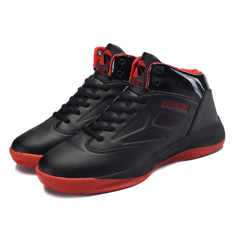 Баскетбольная обувь большого размера, форменная обувь с воздушным ударом, уличные кроссовки, светильник Jordan, кроссовки для молодых подростков, высокие ботинки, Баскетбольная обувь для женщин - Цвет: Черный