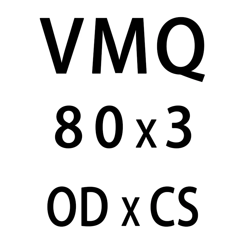 Белое Силиконовое кольцо кремния/VMQ уплотнительное кольцо 3 мм Толщина OD54/55/60/65/70/75/80/85/90/95/100*3 мм резиновая уплотнительная прокладка шайба - Цвет: OD80mm