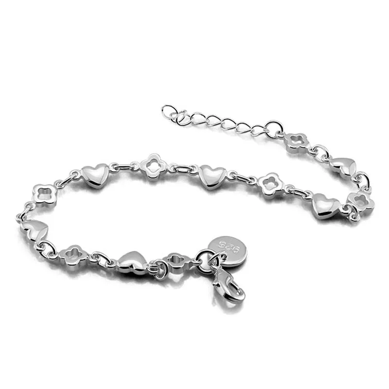 

High quality exquisite sterling silver bracelet. Small and exquisite solid 925 silver bracelet. Woman/Girl silver Jewelry Gifts
