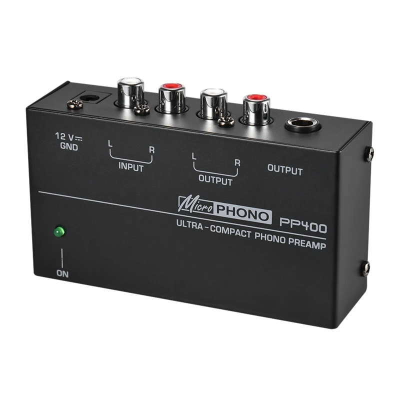 

Ultra-Compact Phono Preamp Preamplifier With Rca 1/4 Inch Trs Interfaces Preamplificador Phono Preamp(Us Plug)