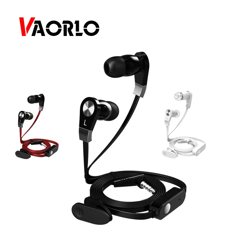 

VAORLO Original Earphone 3.5mm Wired In Ear Headsets with Mic Super stereo earbuds for mobile phone MP3 MP4 iPhone xiaomi huawei