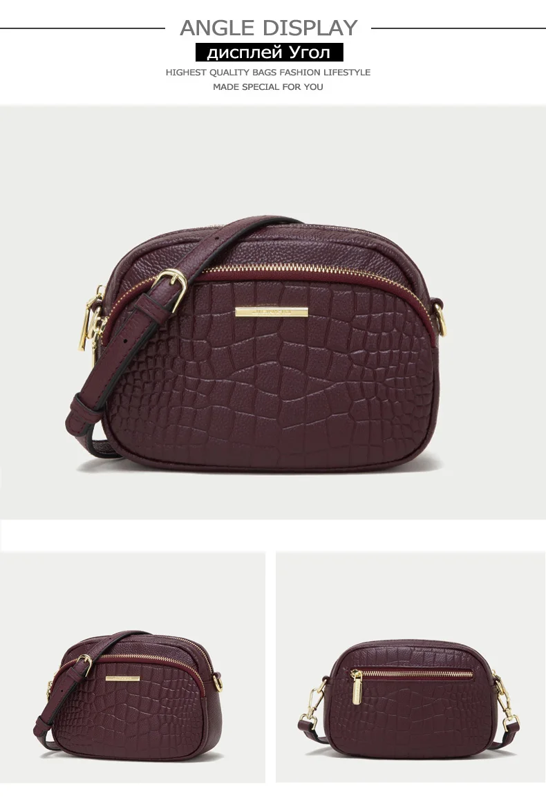Бренд JIANXIU, женская сумка через плечо, крокодиловый узор, натуральная кожа,, женская маленькая сумка-мессенджер, 2 цвета, сумки-тоут