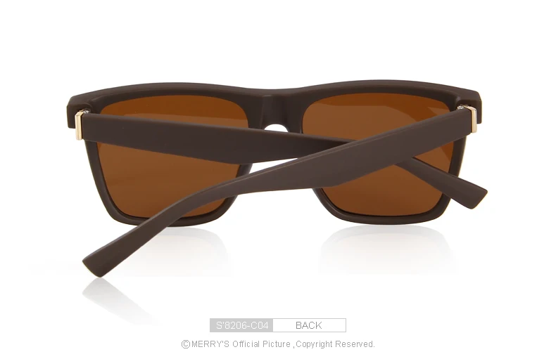 MERRYS Дизайнерские мужские/женские поляризационные квадратные солнцезащитные очки УФ-защита S8206