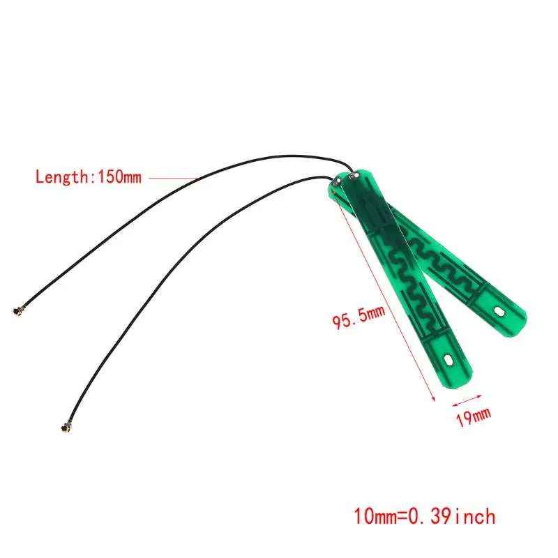 2 шт Внутренняя антенна wifi PCB 2,4G 5G двухдиапазонная антенна Singal Booster 5dbi для IPEX 1-го поколения