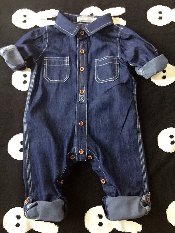 

Baby boys/girls clothes kids jumpsuit trousers 2016 fashion children's clothing spring autumn cotton tooling baby denim rompers