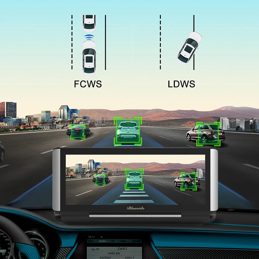 Bluavido " ips 4G ADAS Android автомобильный видеорегистратор gps навигация FHD 1080P Автомобильный видеорегистратор Bluetooth Wi-Fi удаленный монитор