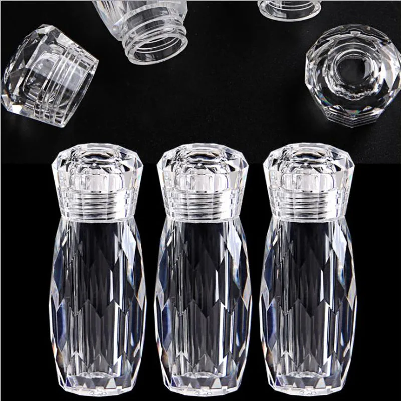 

10pcs/lot Acrylic Nail Art Decorations Empty Storage Bottle Nail Glitter Rhinestone Micro Beads Case Box Transparent Nail Tools