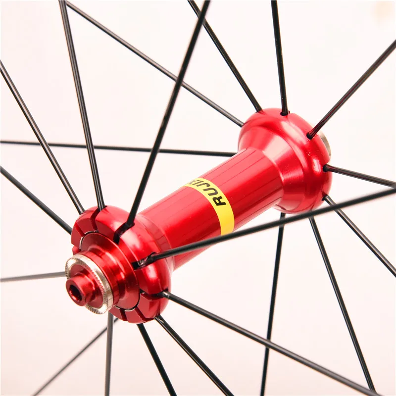 Excellent Ultralight Anti-cursor at night road wheelset front two rear four bearing aluminum alloy 30MM wheel 700C road bike wheel bicycle 4