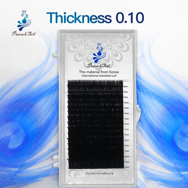 

16 rows eyelashes for extension maquiagem profissional completa individual eyelashes Eyelash extensions Peacock tail 0.10