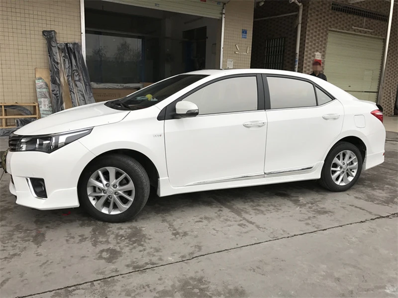 2 шт для Toyota corolla бампер губы год PP пластиковый комплект кузова бампер губы спойлер Спорт