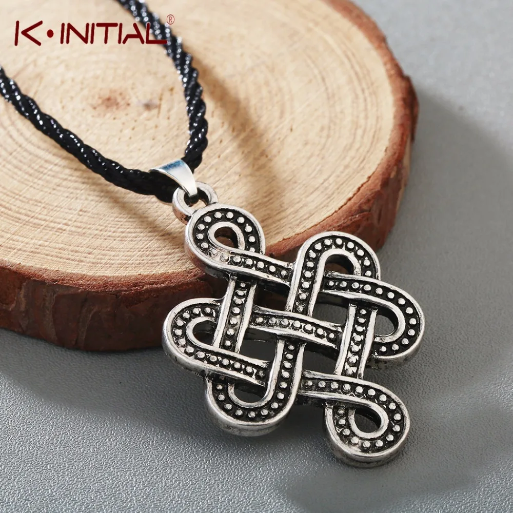 Kinitial-collar de nudos chinos de bronce antiguo, Gargantilla infinito, nudo irlandés, Vikingo, Punk, joyería AliExpress y accesorios