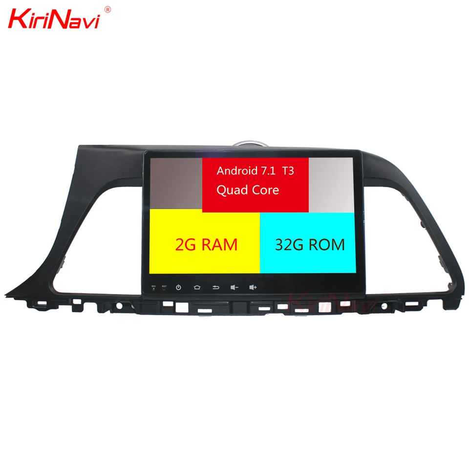 Cheap KiriNavi Octa Core Android 7.1 Touch Screen Car DVD GPS For Hyundai Sonata Car Audio System Stereo Multimedia GPS Navigation RDS 2