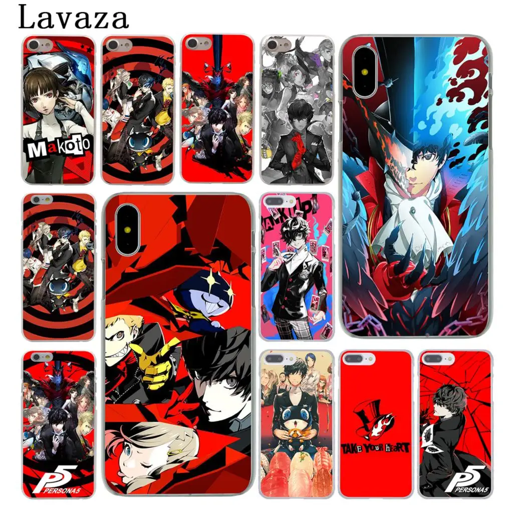 

Lavaza Persona 5 p5 Hard Case Shell for Apple iPhone 6 6s 7 8 Plus 4 4S 5 5S SE 5C for iPhone XS Max XR Cases