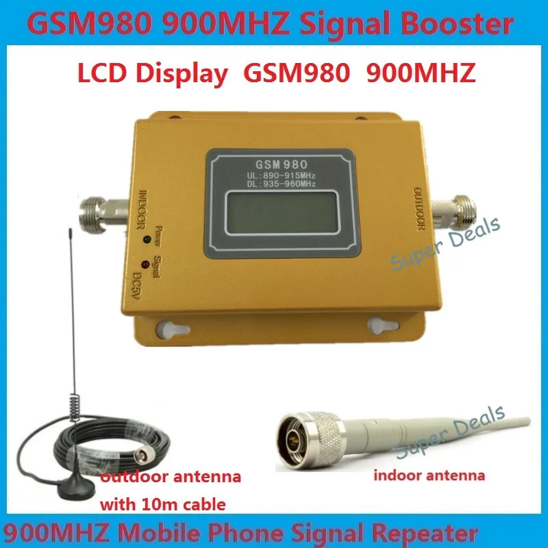 

LCD Display ! GSM 900MHZ GSM 980 Wireless Mobile Phone Signal Repeater Booster ,Cell Phone Signal Amplifier kit with antenna