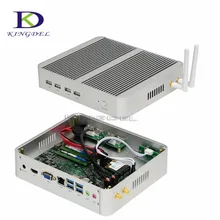 Новые мини-ПК Intel 7th генерал i5 7200U i3 7100U dual core Безвентиляторный Компьютер 8 ГБ Оперативная память 256 ГБ SSD металлический корпус HDMI VGA 8 * usb 4 К HTPC