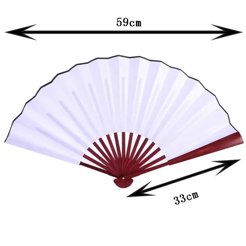 Белый складной ручной вентилятор пустой китайский бамбуковый вентилятор подарок свадебные принадлежности украшения сувениры 10 дюймов