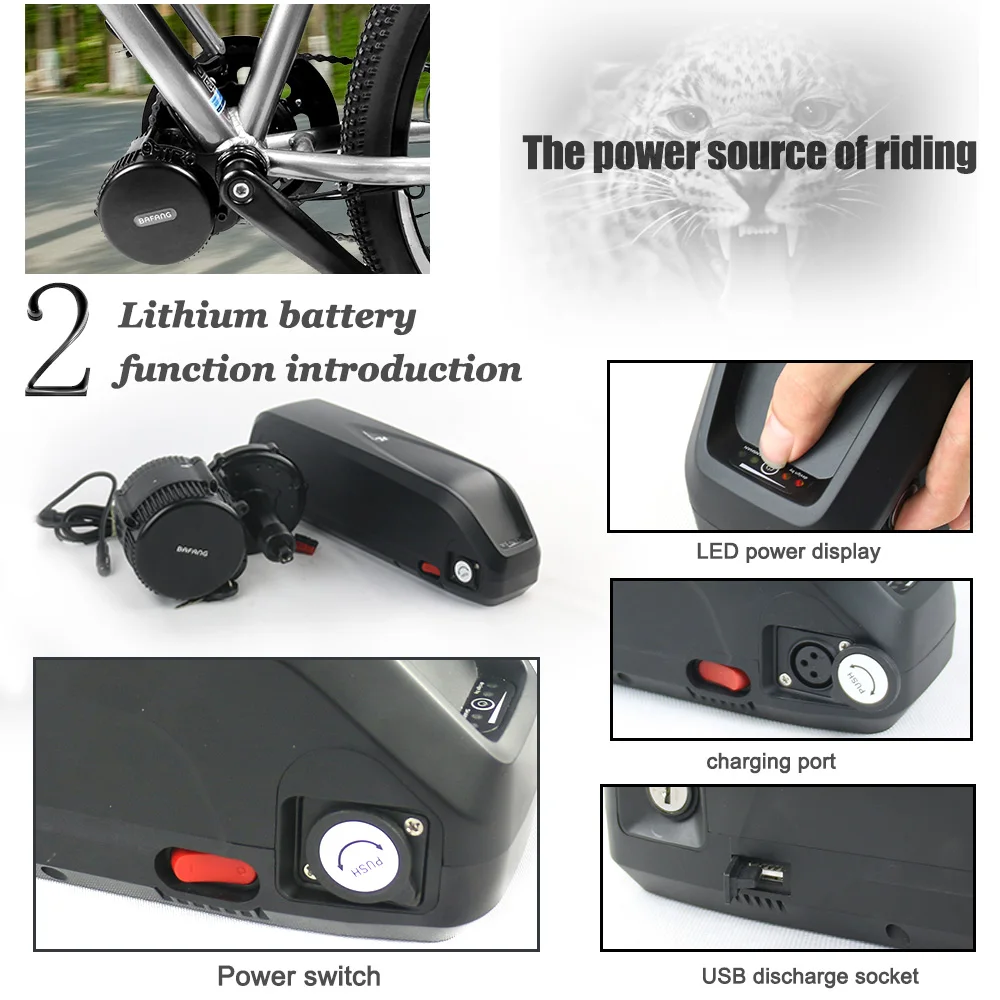 Best 8Fun /Bafang 48V 750W BBS02 mid crank drive motor kit with 48V 16AH 48v 13ah EBIKE lithium Hailong shark Battery 5 Best 8Fun /Bafang 48V 750W BBS02 mid crank drive motor kit with 48V 16AH 48v 13ah EBIKE lithium Hailong shark Battery 5