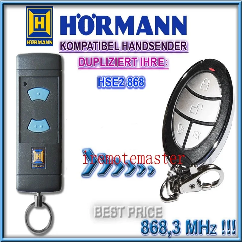 

Hormann hse2 868 garage door remote control Compatible remote duplicator free shipping