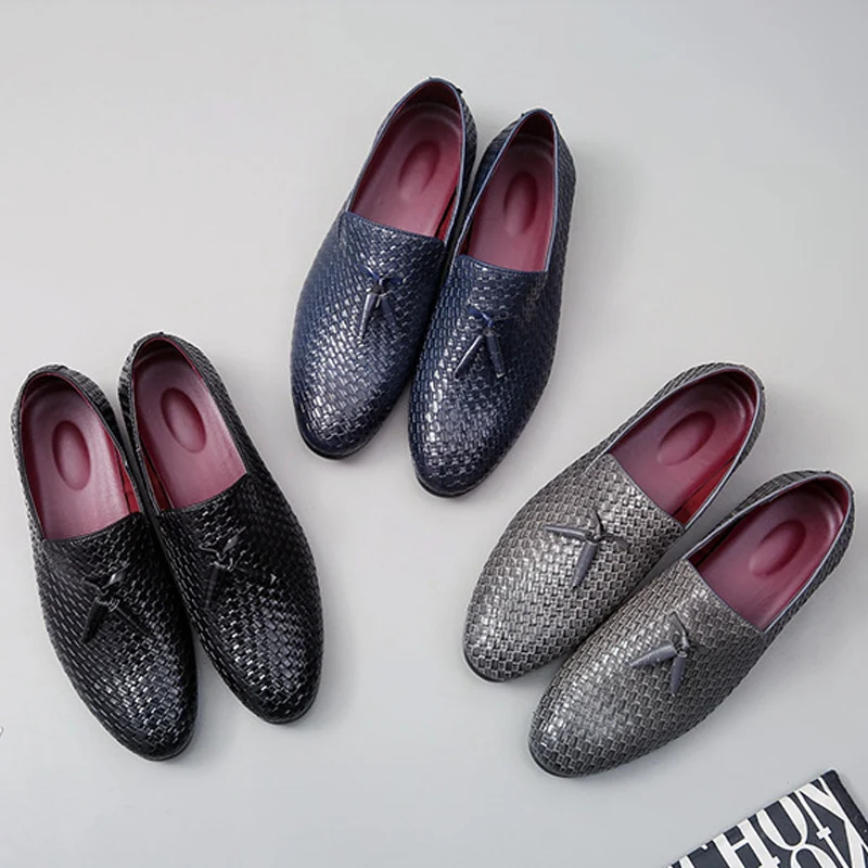 

Dress Formal Shoes Handmade Luxury Men's Flats Slip-on Men oxfords Party and Wedding Shoes Men Loafers