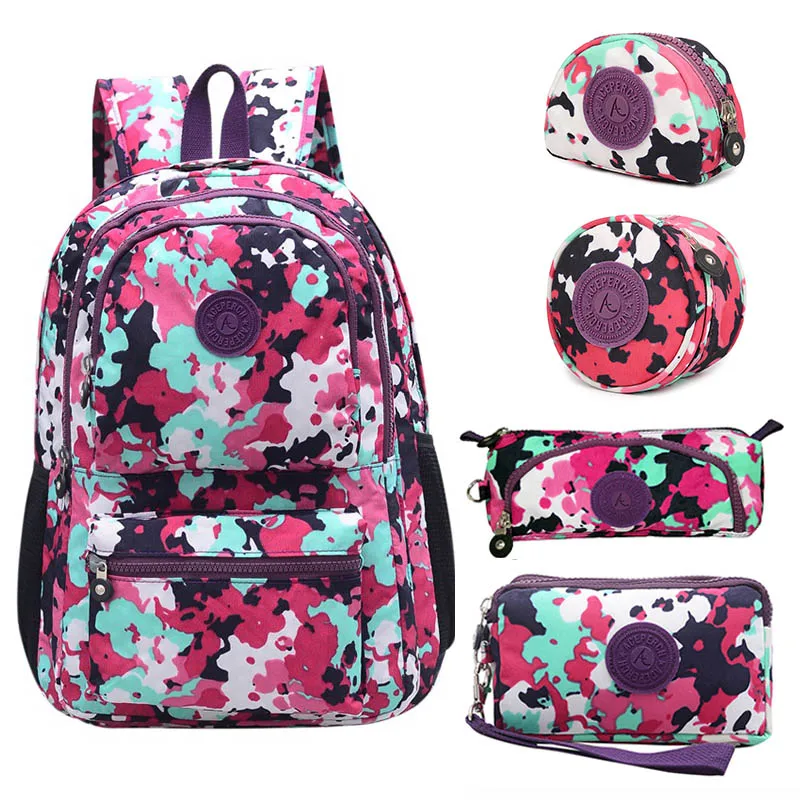 ACEPERCH Повседневный школьный рюкзак для девочек-подростков, женские рюкзаки, нейлоновый рюкзак для ноутбука, женский рюкзак - Color: 5 pieces Clouds