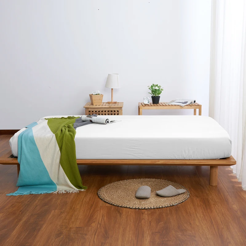 

Bonenjoy Solid Color Bed Cover Mattress Protector Single Full Queen King Bed Sheet With Elastic 1 pc Microfiber Fitted Sheet