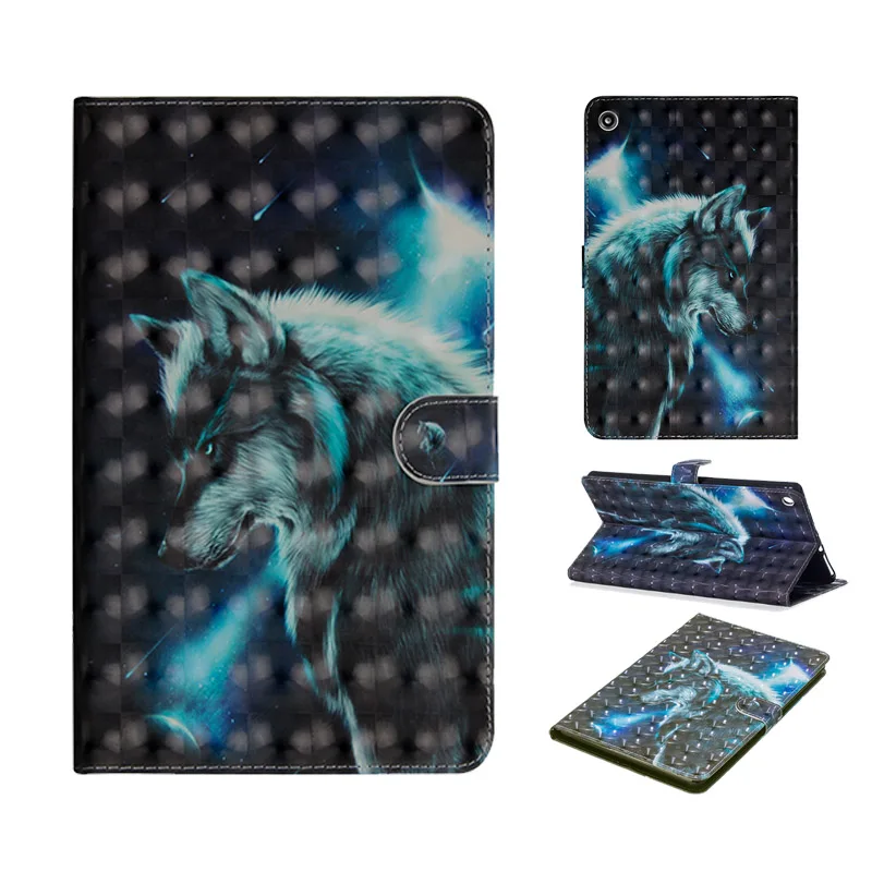 For Amazon Kindle Fire HD8 2017 7th Generation 8 inch Tablet Case Painted PU Leather Funda Cover for Kindle Fire HD8 2016 6th Shell Cases (11)