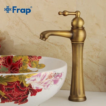 

FRAP Brass Basin Faucet Retro Bathroom Basin Sink Taps Water Saving Mixer Swivel Spout Mixer Continental Faucet torneira Y10066