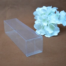 Длинные ПВХ коробки картонные подарочные коробки, 50 шт свадебный подарок коробка для ожерелья/ювелирных изделий, прозрачная пластиковая упаковочная коробка