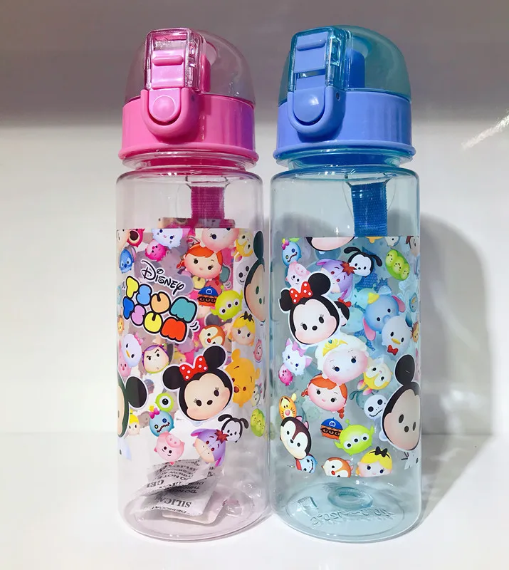 

1pcs 550ml Disney princess Cartoon children student water bottle Frozen Elsa new leakproof kettle girl boy cup cartoon water cup