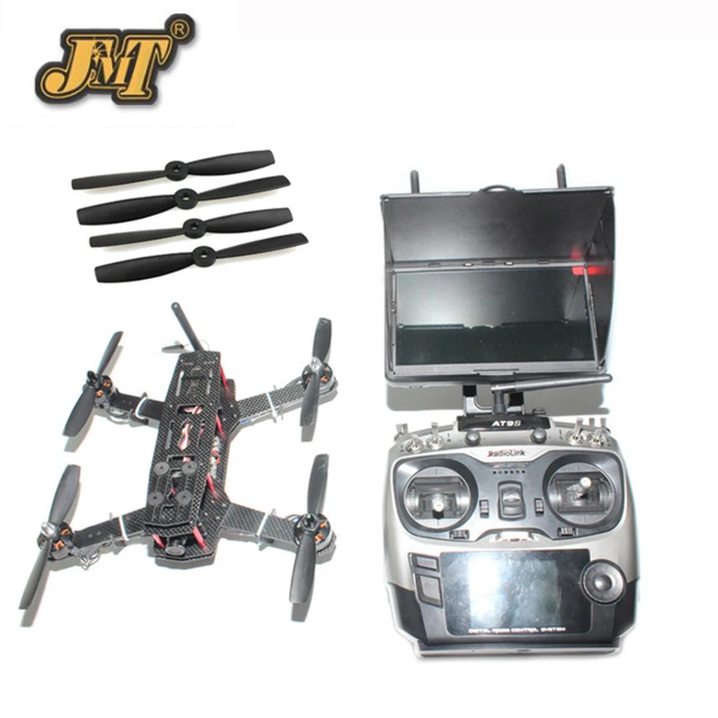 

JMT Rc 250 FPV Quadcopter Carbon Fiber RTF Drone with SP Racing F3 Flight Controller CCD Camera Radiolink AT9S TX&RX