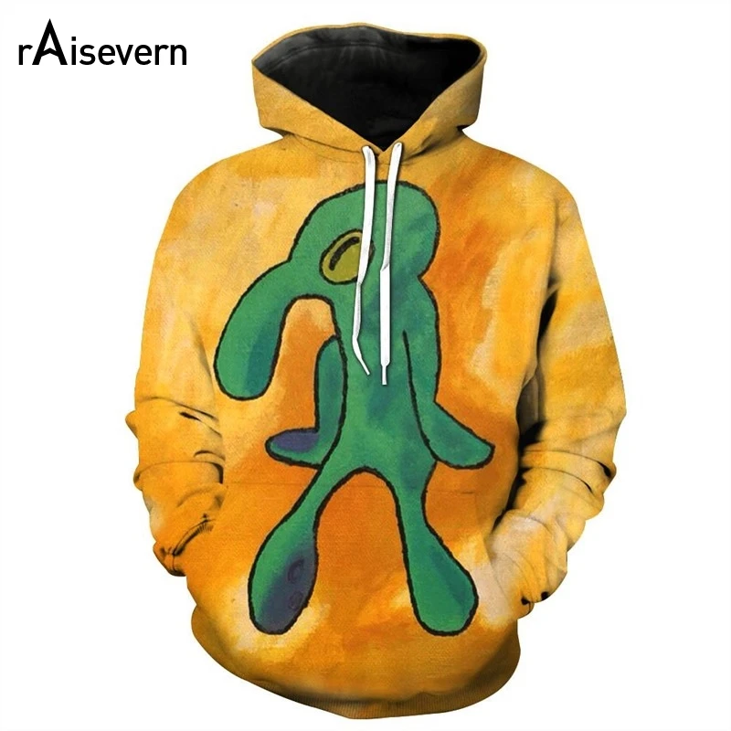 Goede Raisevern Pastel Squidward 3d Print Hoodies Pocket Trainingspakken Mannen Vrouwen Streetwear Truien Tops Casual Sweatshirts Dropship