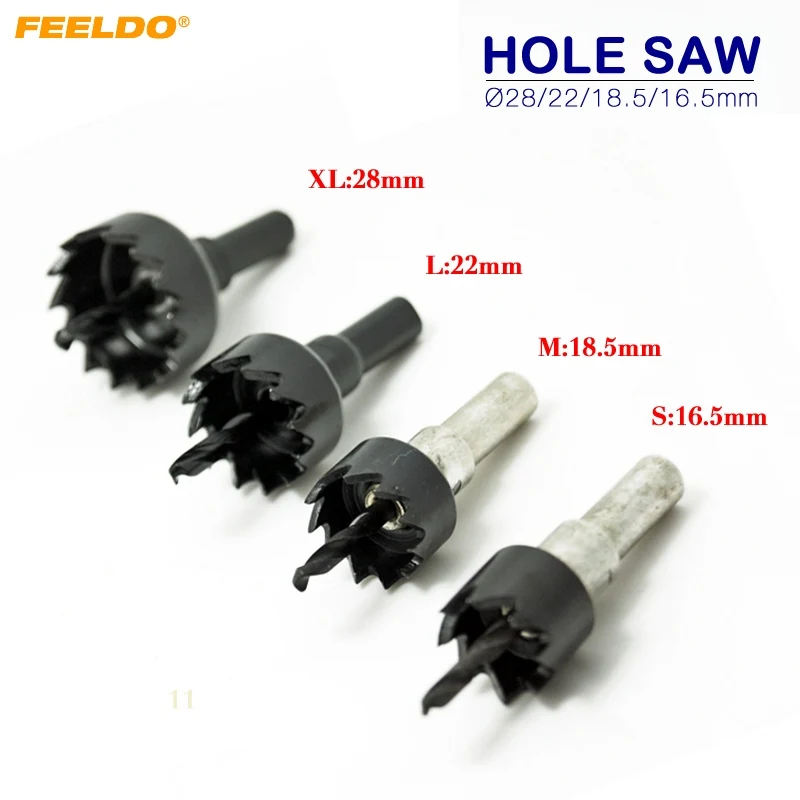 Feeldo New 28mm/22mm/18.5mm/16.5mm Highspeed Steel Hole Saw Drill Tool