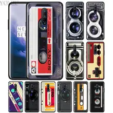 Vintage Camera Radio Magnetic tape Phone Case for Oneplus 7 7Pro 6 6T Oneplus 7 Pro 6T Black Silicone Soft Case Cover